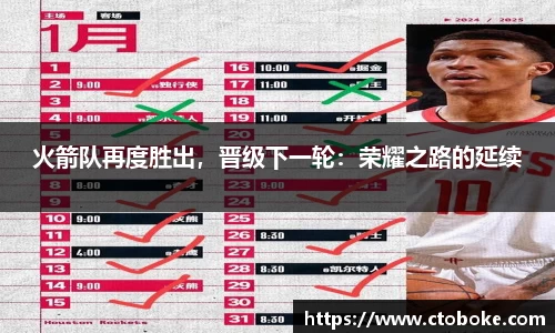 火箭队再度胜出，晋级下一轮：荣耀之路的延续